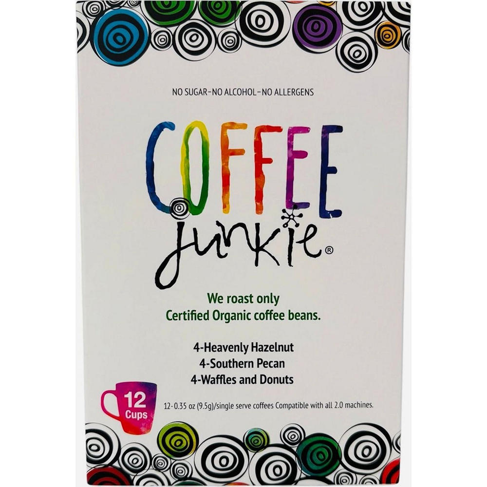 Coffee Junkie Variety Pack Single Serve Coffee Cups, 12 ct