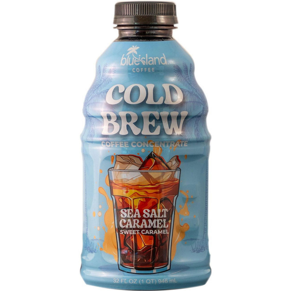 Blue Island Cold Brew Coffee Concentrate - Sea Salt Caramel, 32 oz