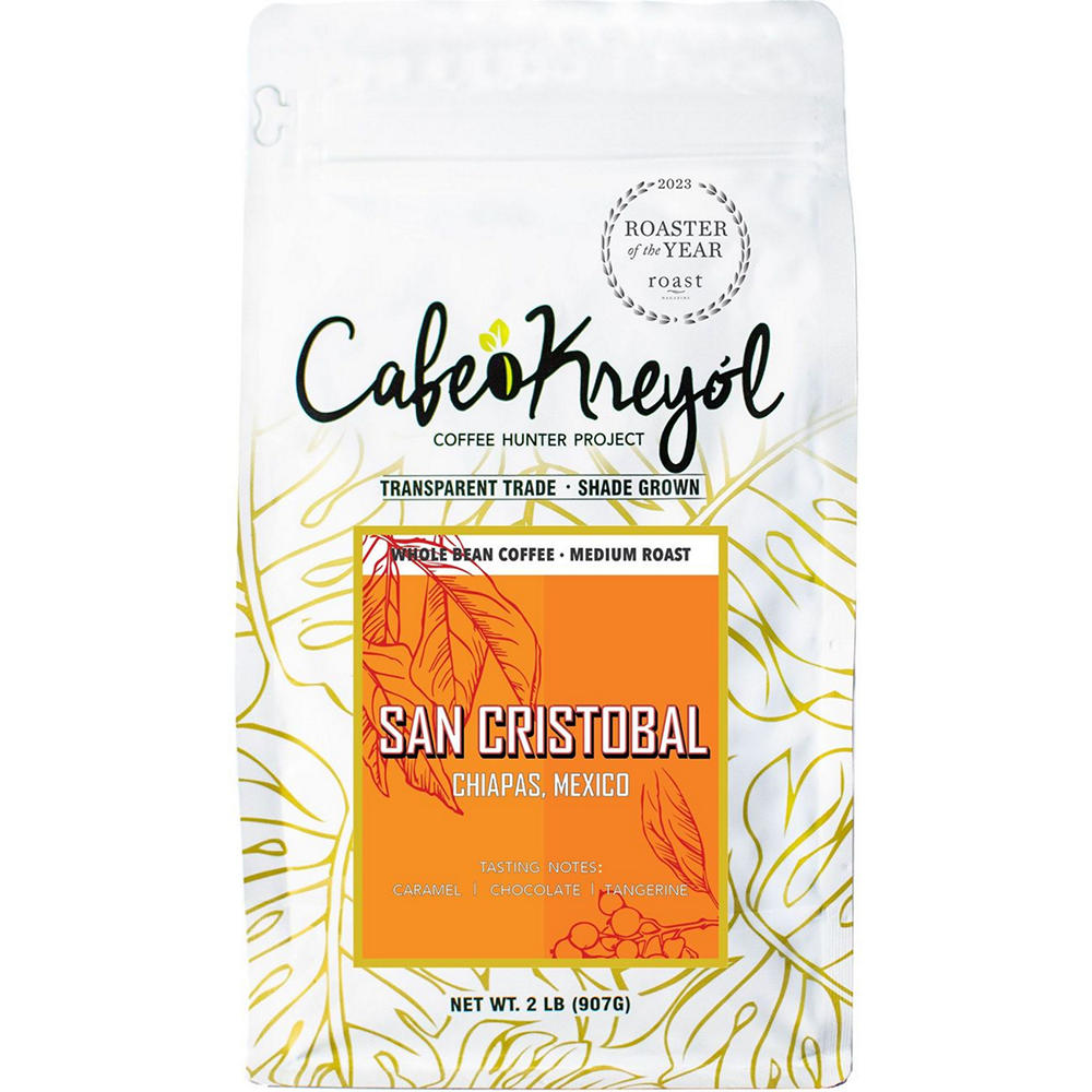 Cafe Kreyol San Cristobal Medium Roast Whole Bean Coffee, 2 lb