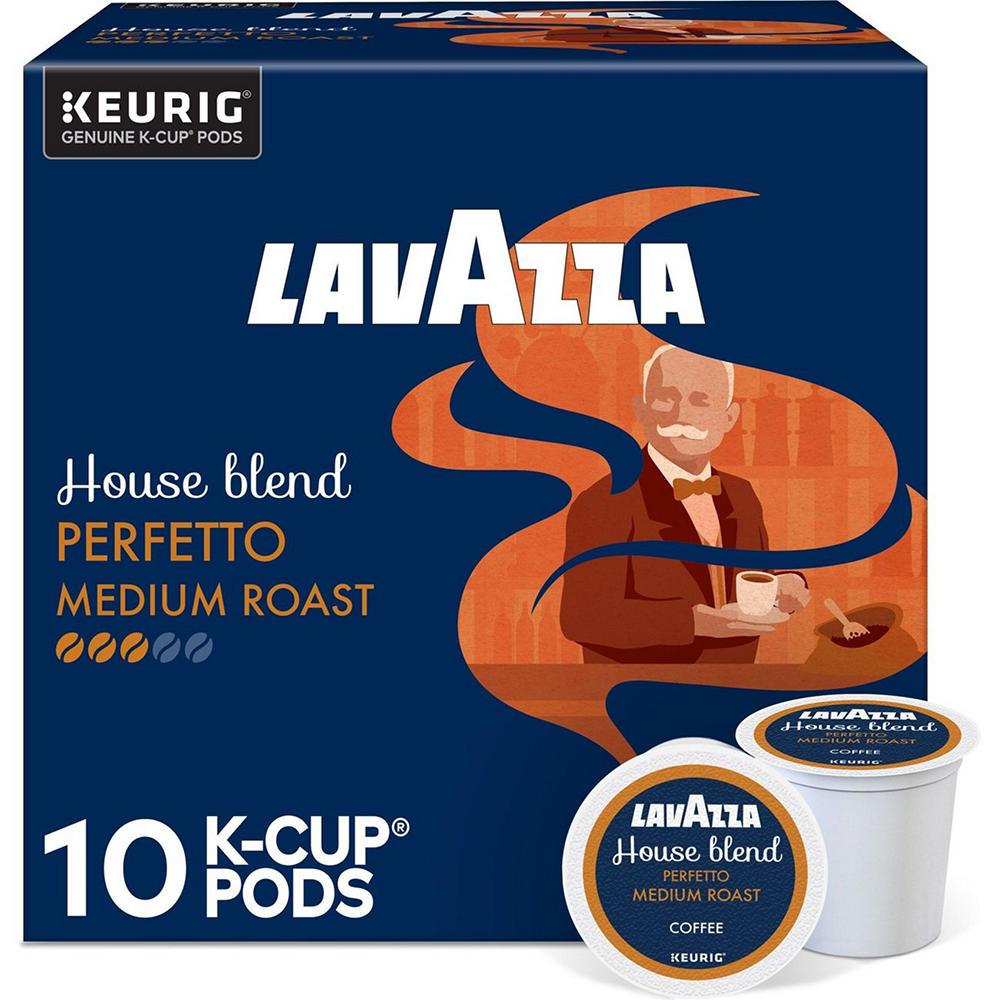 Lavazza House Blend Perfetto Medium Roast Single-Serve K-Cup Pods, 10 ct