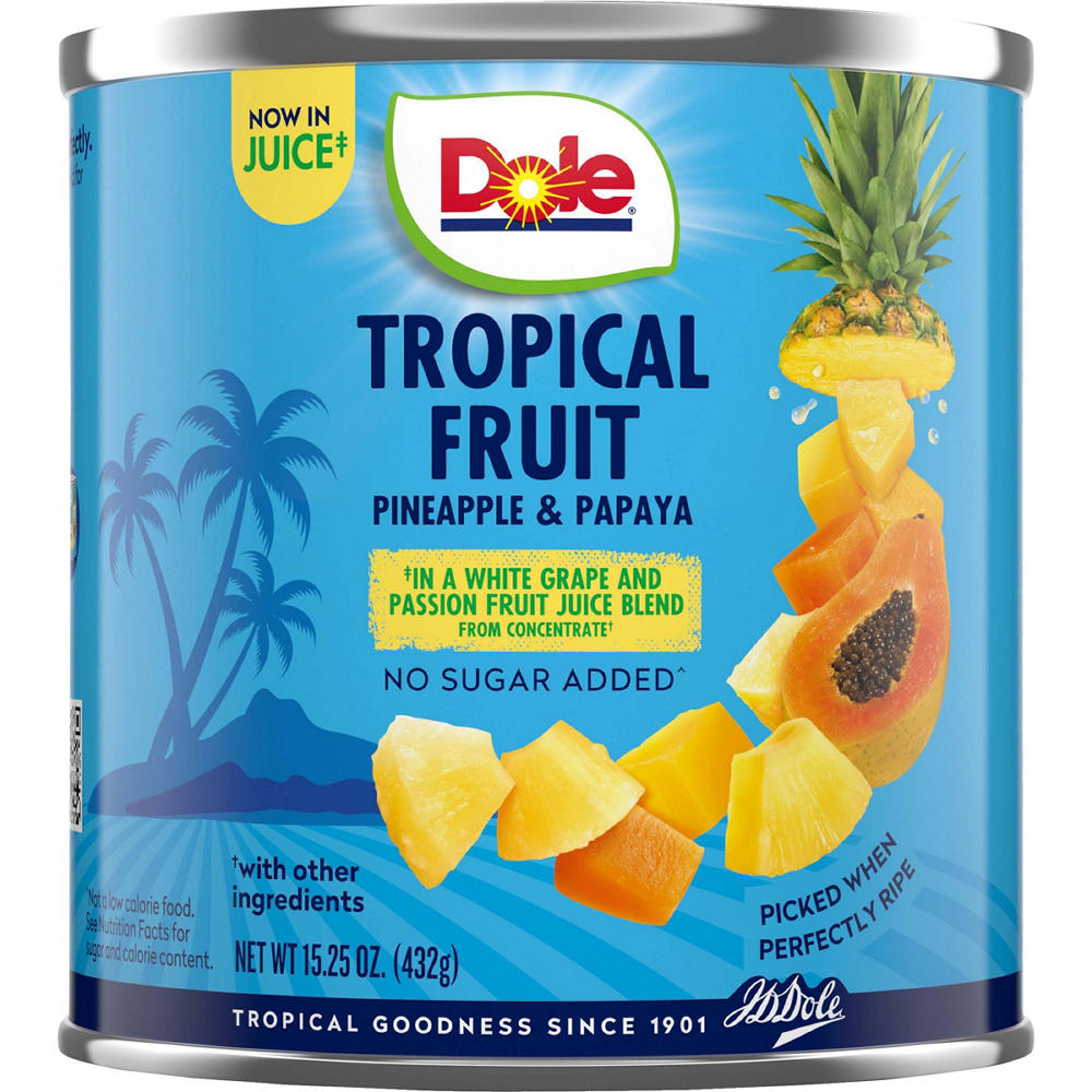 Dole No Sugar Added Tropical Fruit, 15.25 oz
