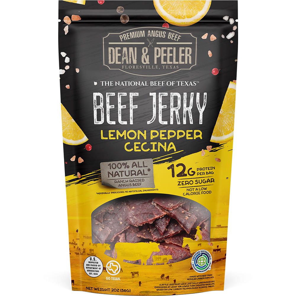 Dean & Peeler Lemon Pepper Beef Jerky, 2 oz