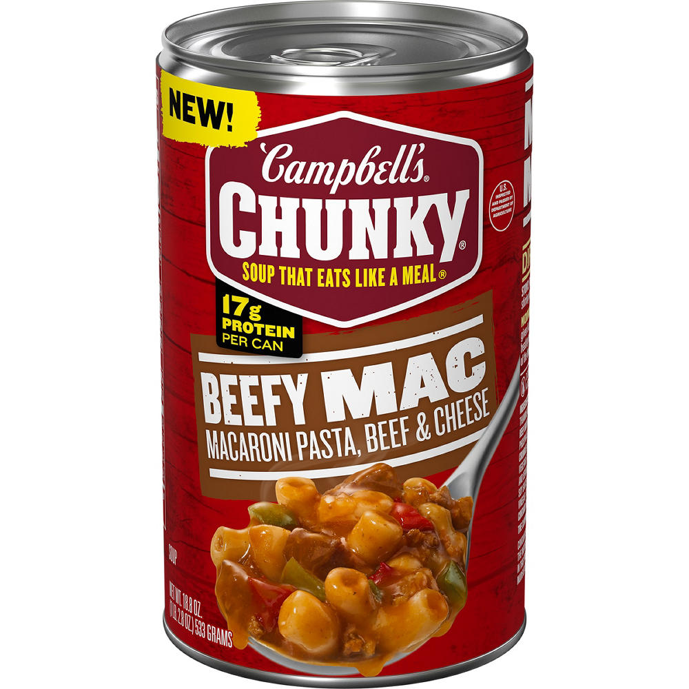 Campbell's Chunky Beefy Mac Soup, 18.8 oz