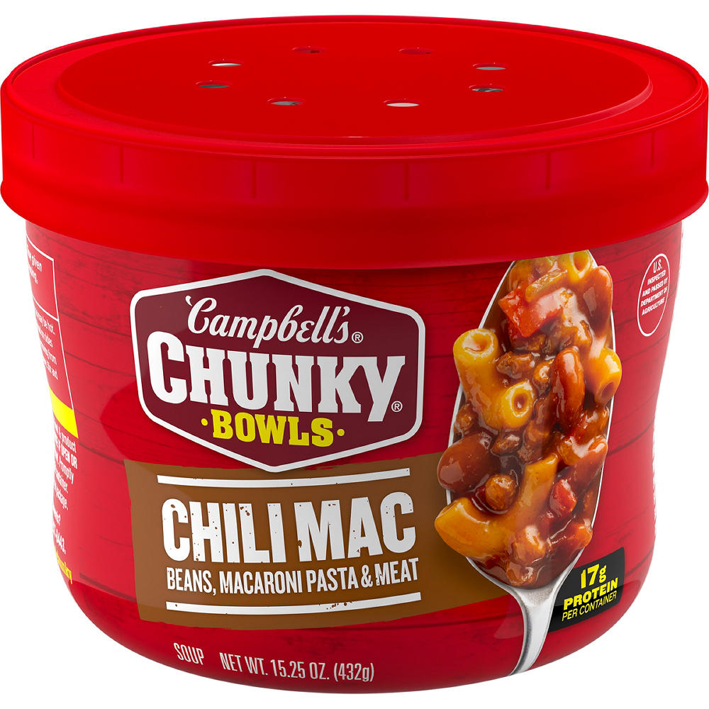 Campbell's Chunky Bowls Chili Mac Soup, 15.25 oz