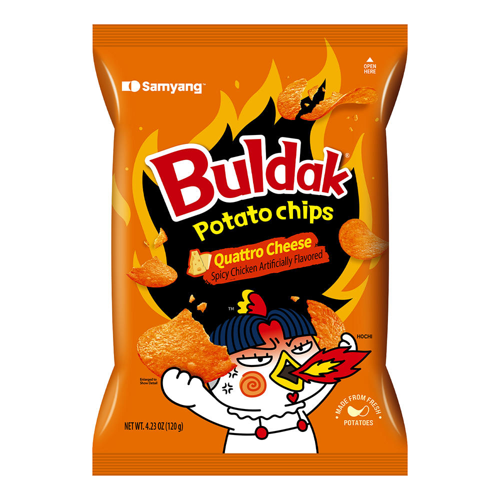 Samyang Buldak Potato Chips - Quattro Cheese, 4.23 oz