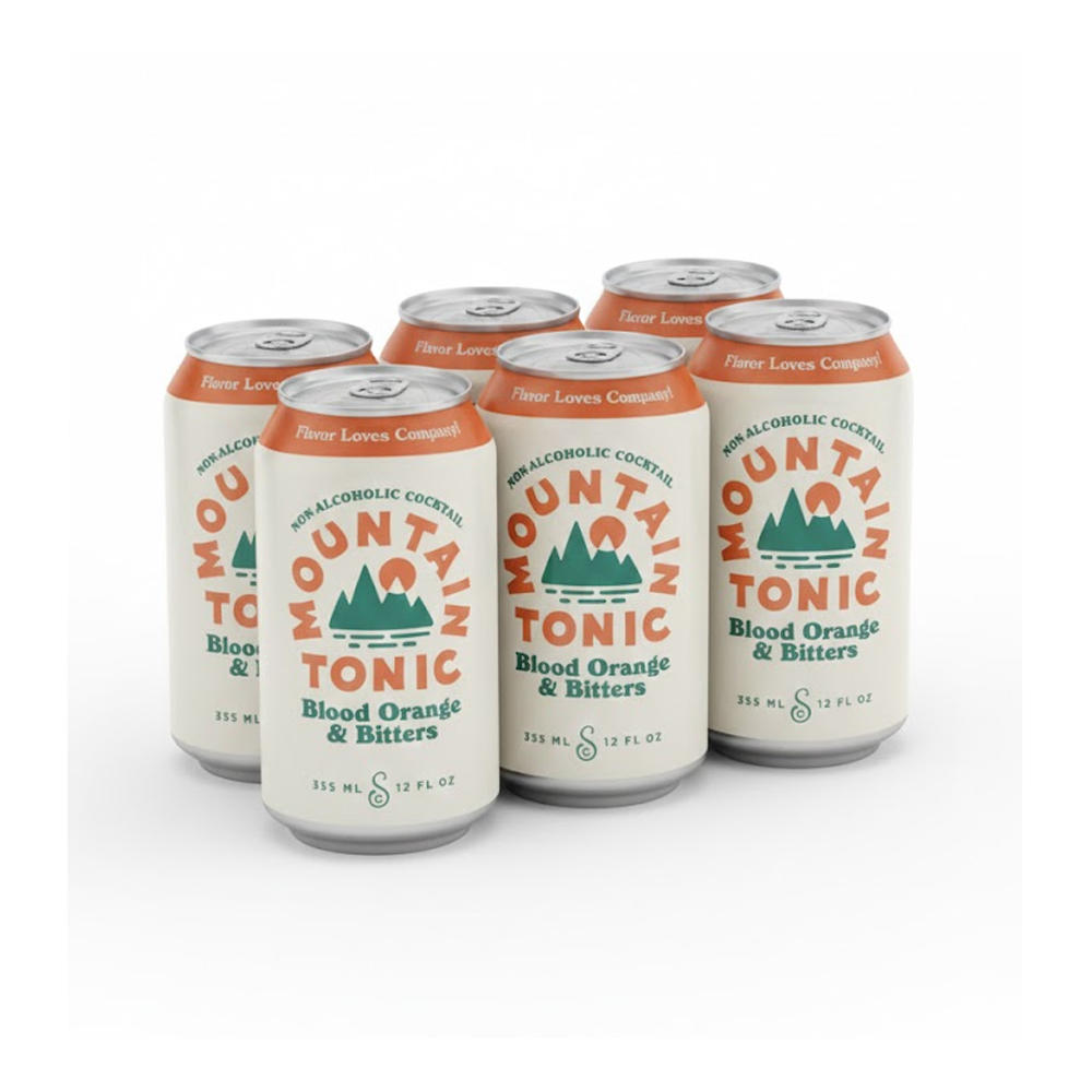 Mountain Tonic Blood Orange & Bitters Non-Alcoholic Cocktail, 6 pk Cans, 12 oz