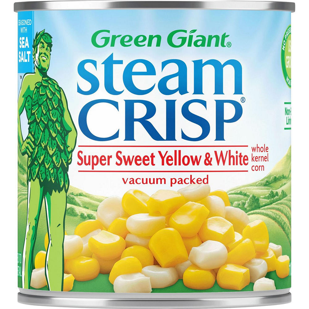 Green Giant Steam Crisp Super Sweet Yellow & White Whole Kernel Corn, 11 oz
