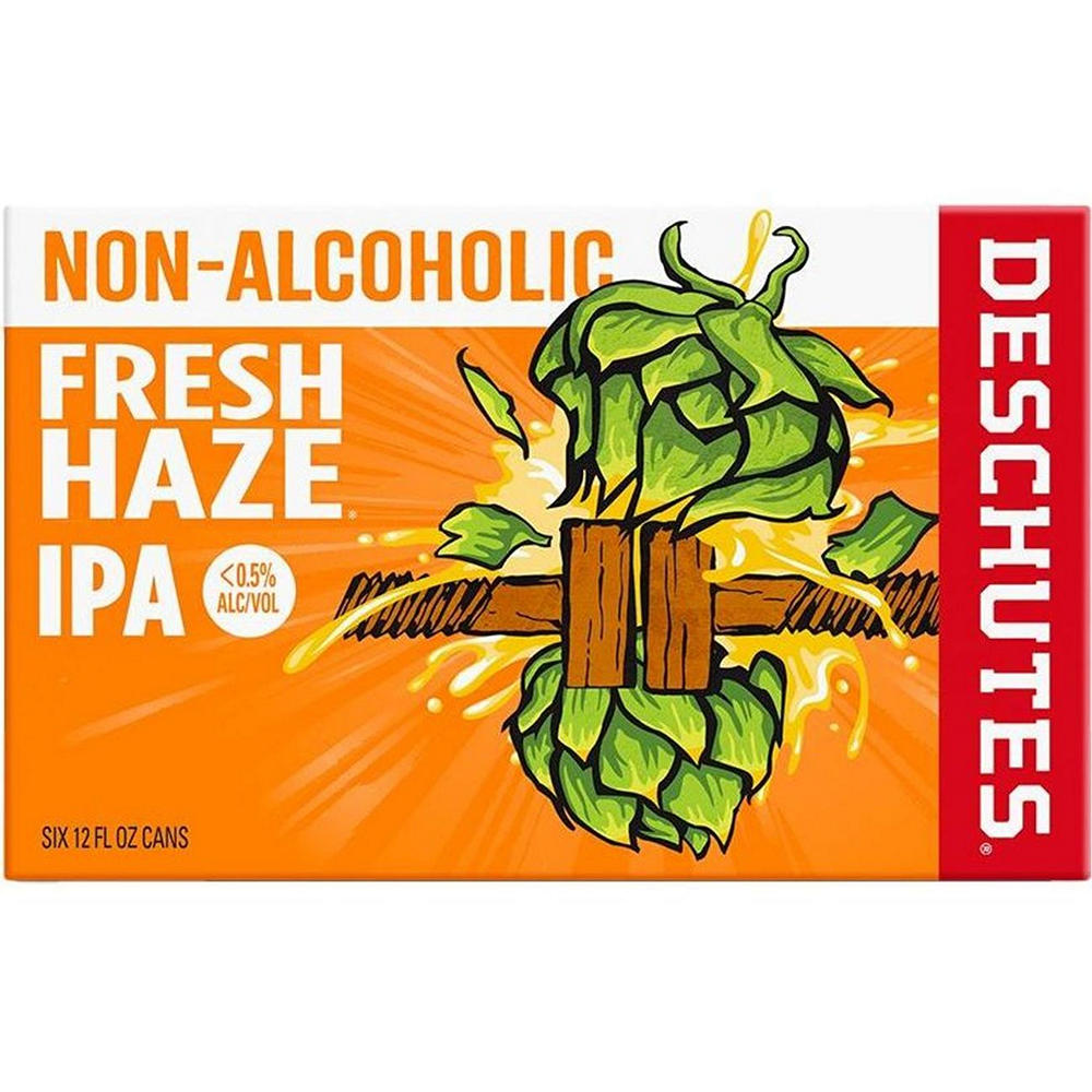 Deschutes Fresh Haze Non Alcoholic IPA Craft Beer 6 pk Cans, 12 oz