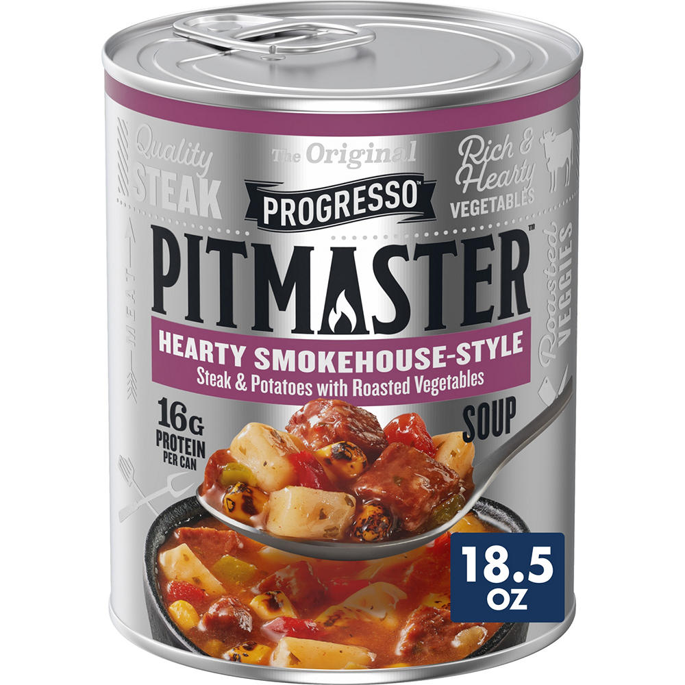 Progresso Pitmaster Hearty Smokehouse-Style Steak & Potatoes Soup, 18.5 oz