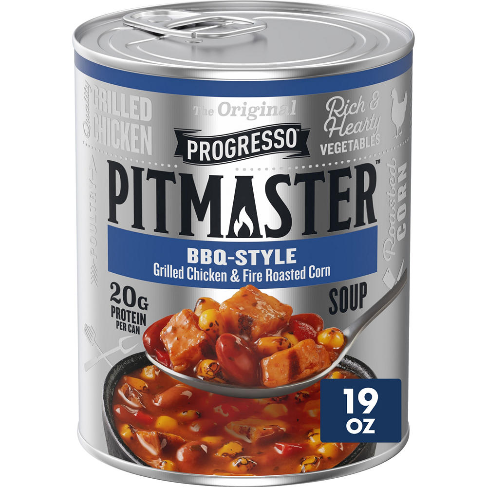 Progresso Pitmaster BBQ-Style Grilled Chicken & Fire-Roasted Corn Soup, 19 oz