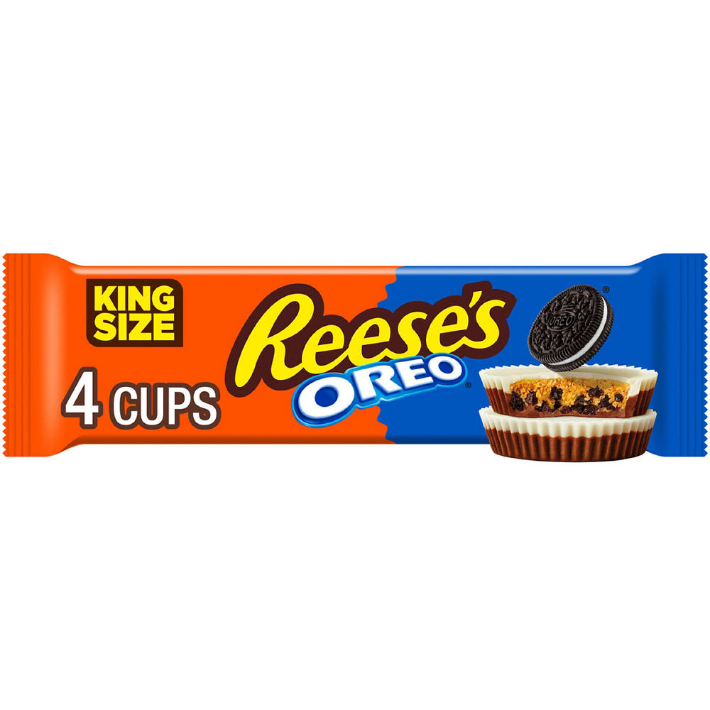 Reese's OREO Milk Chocolate & White Creme Peanut Butter Cups Candy - King Size, 2.8 oz
