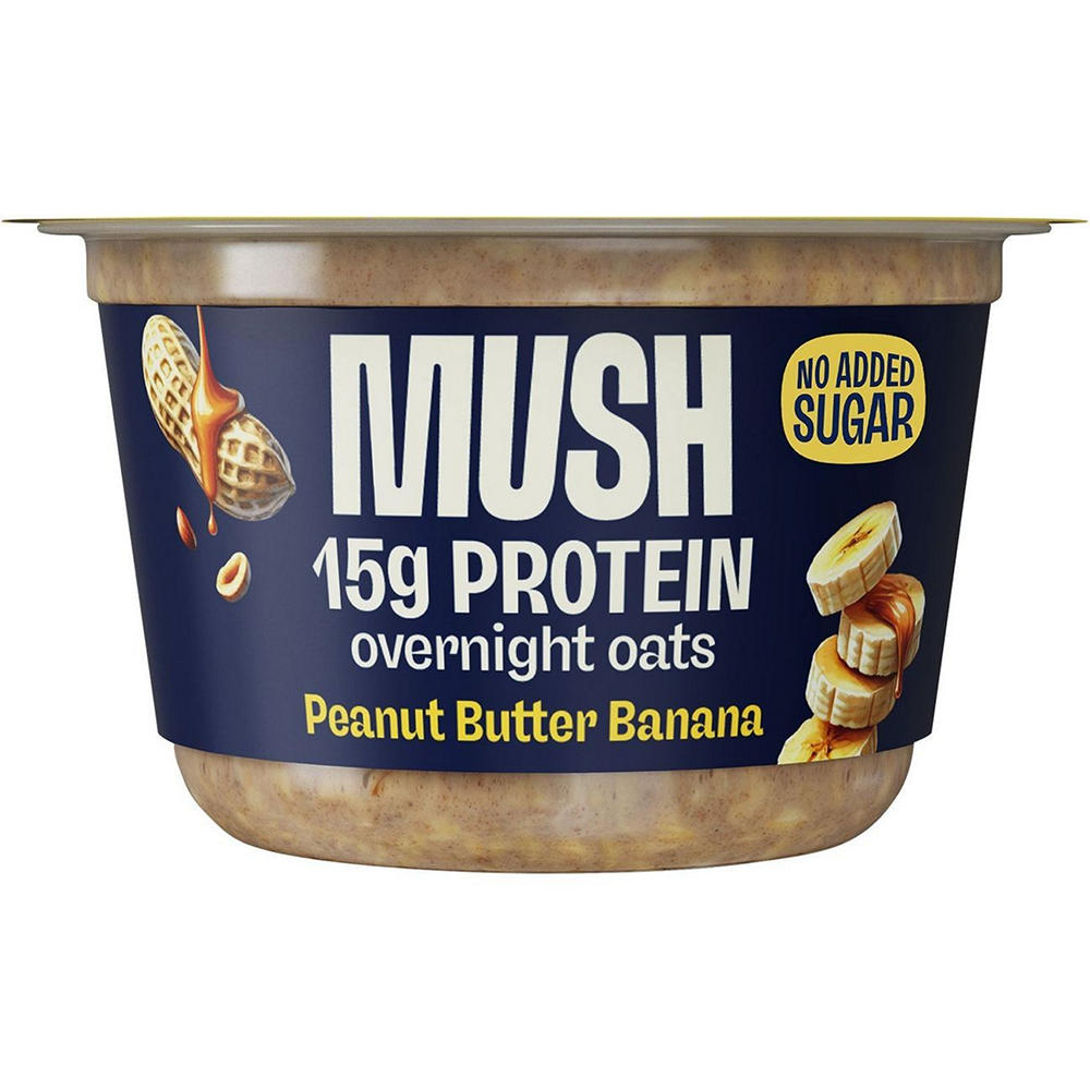 Mush 15g Protein Overnight Oats - Peanut Butter Banana, 5.5 oz
