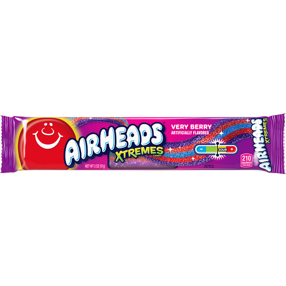 Airheads Xtremes Very Berry Belts Candy, 2 oz