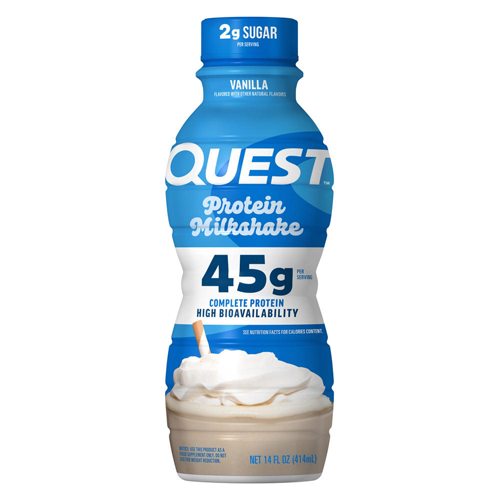 Quest 45g Protein Milkshake - Vanilla, 14 oz