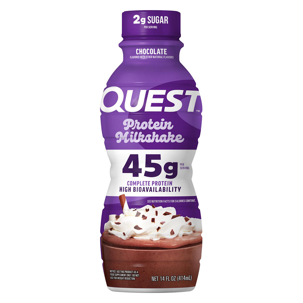 Quest 45g Protein Milkshake - Chocolate, 14 oz