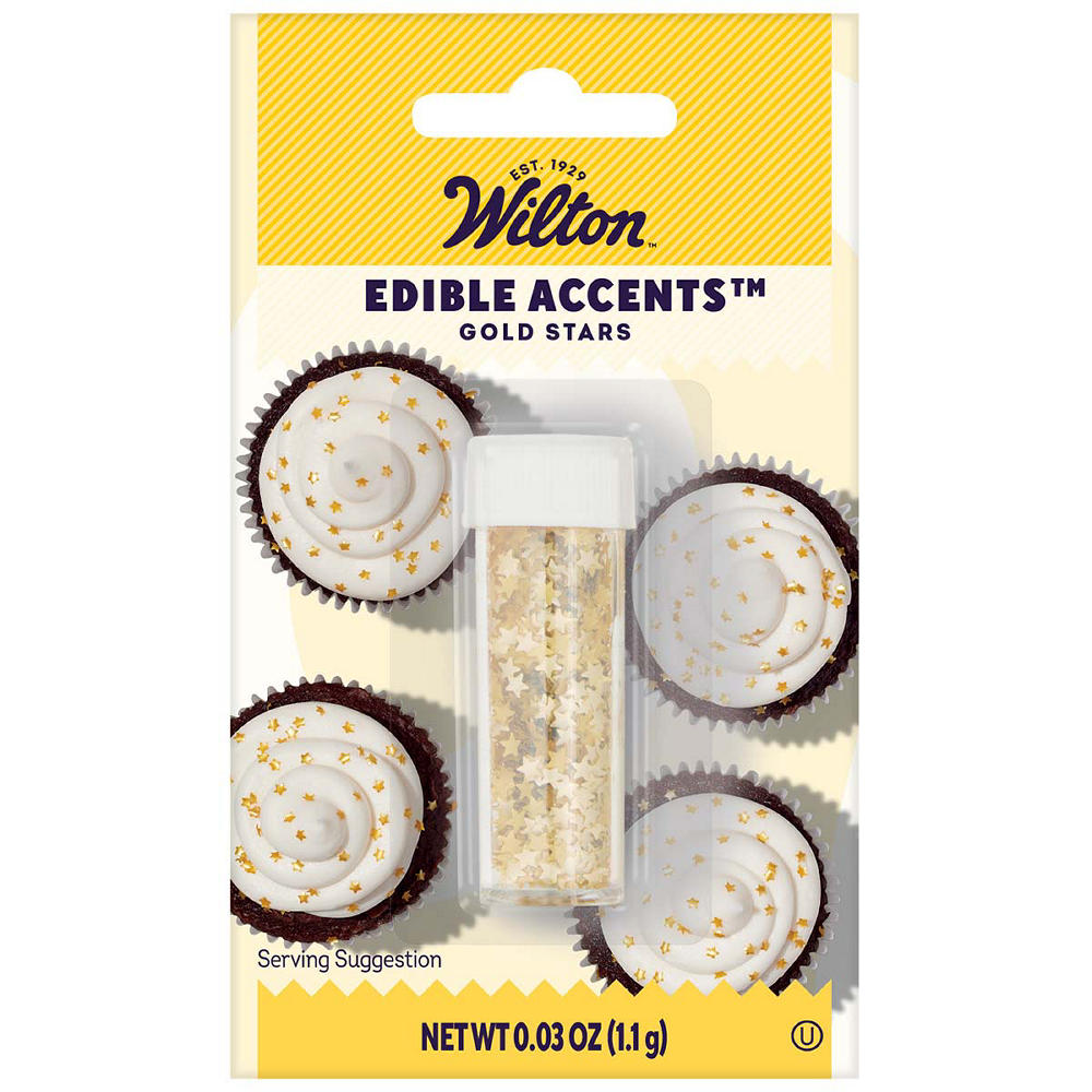 Wilton Gold Stars Edible Accents , 0.03 oz