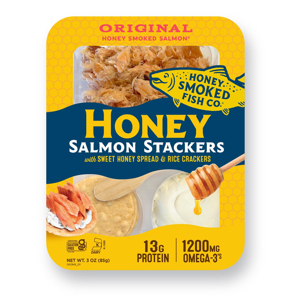Honey Smoked Fish Co. Honey Salmon Stackers, 3 oz