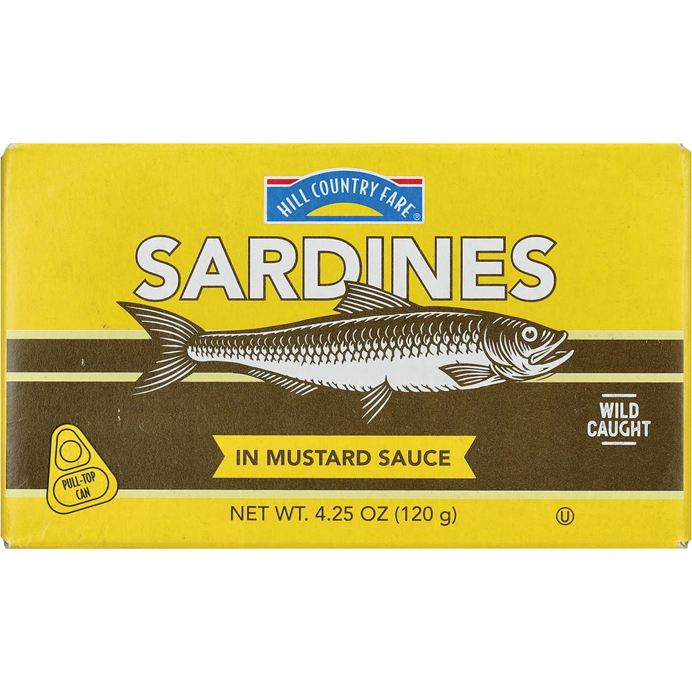Hill Country Fare Sardines in Mustard Sauce, 4.25 oz