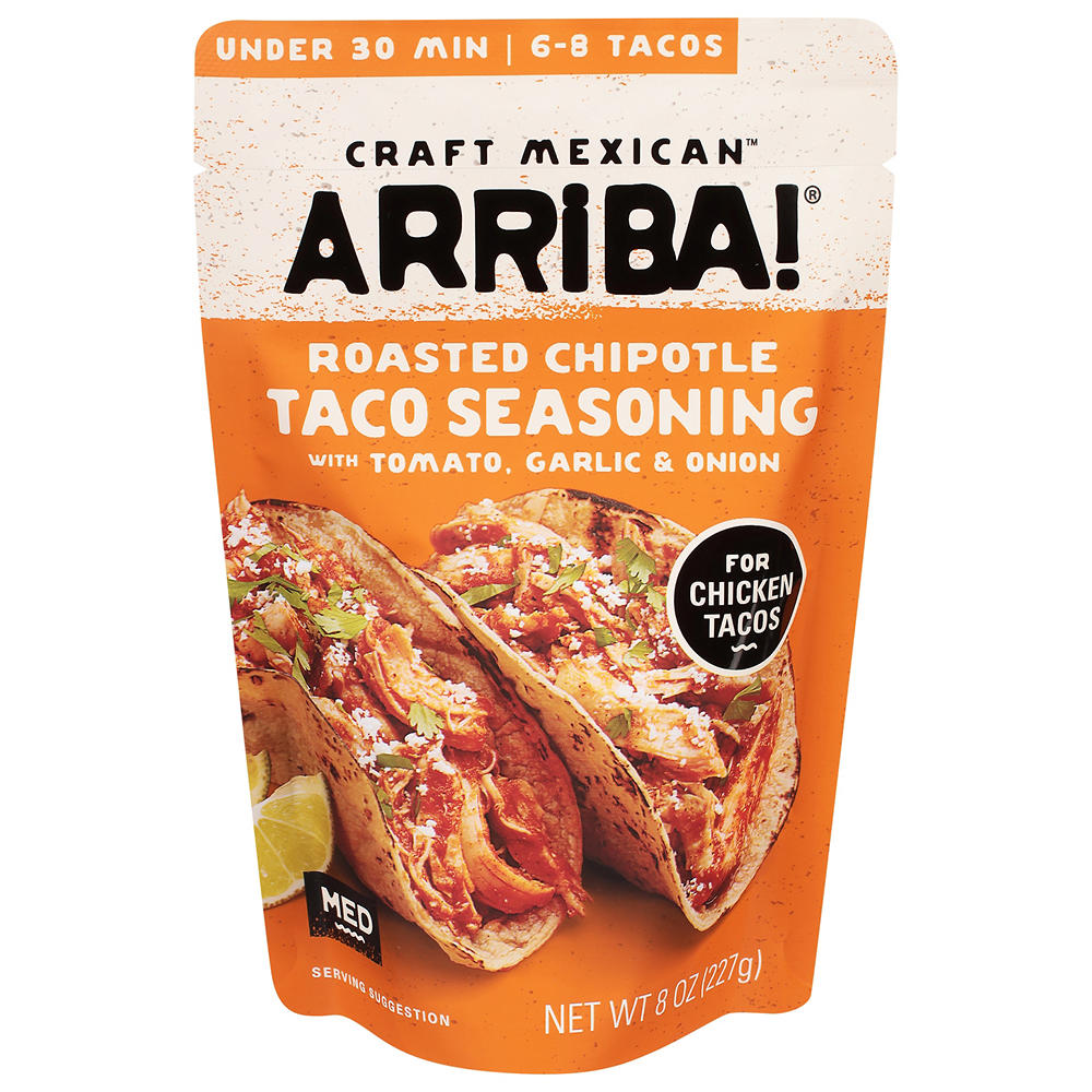 Arriba! Craft Mexican Roasted Chipotle Taco Seasoning, 8 oz