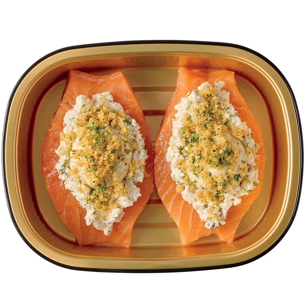 Meal Simple by H-E-B Lemon Piccata Stuffed Salmon Fillets, 2 ct