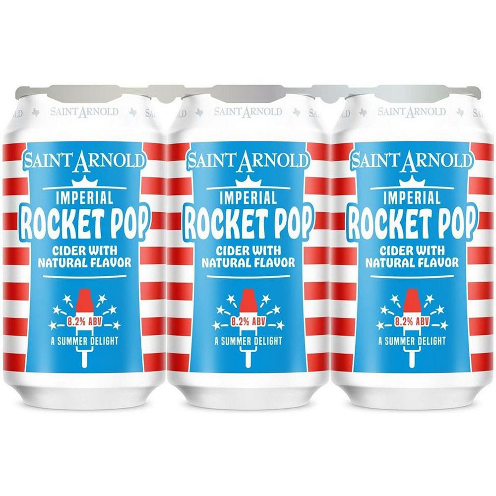 Saint Arnold Seasonal Cider 6 pk Cans - Imperial Rocket Pop , 12 oz