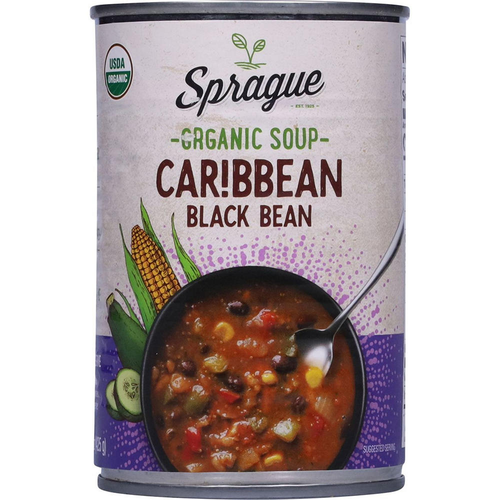 Sprague Organic Caribbean Black Bean Soup, 15 oz