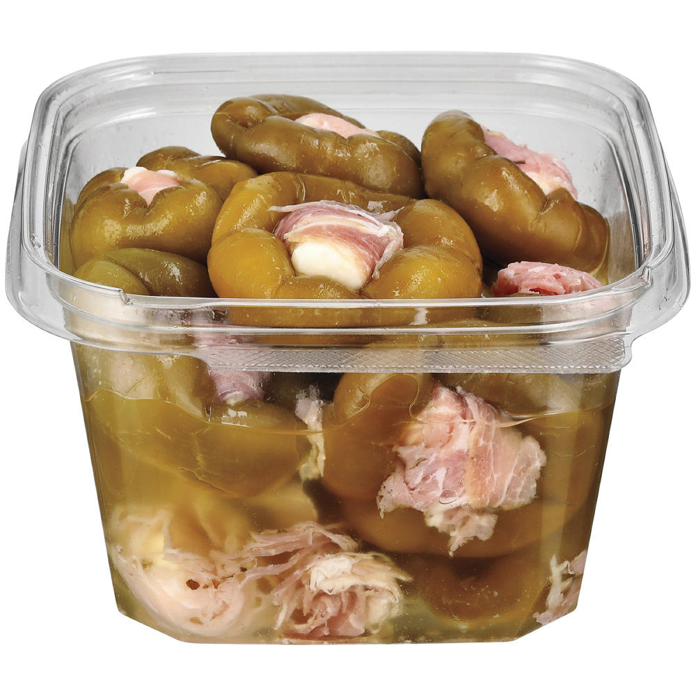 DeLallo Stuffed Green Cherry Peppers with Prosciutto & Provolone Cheese, Avg. 1.0 lb