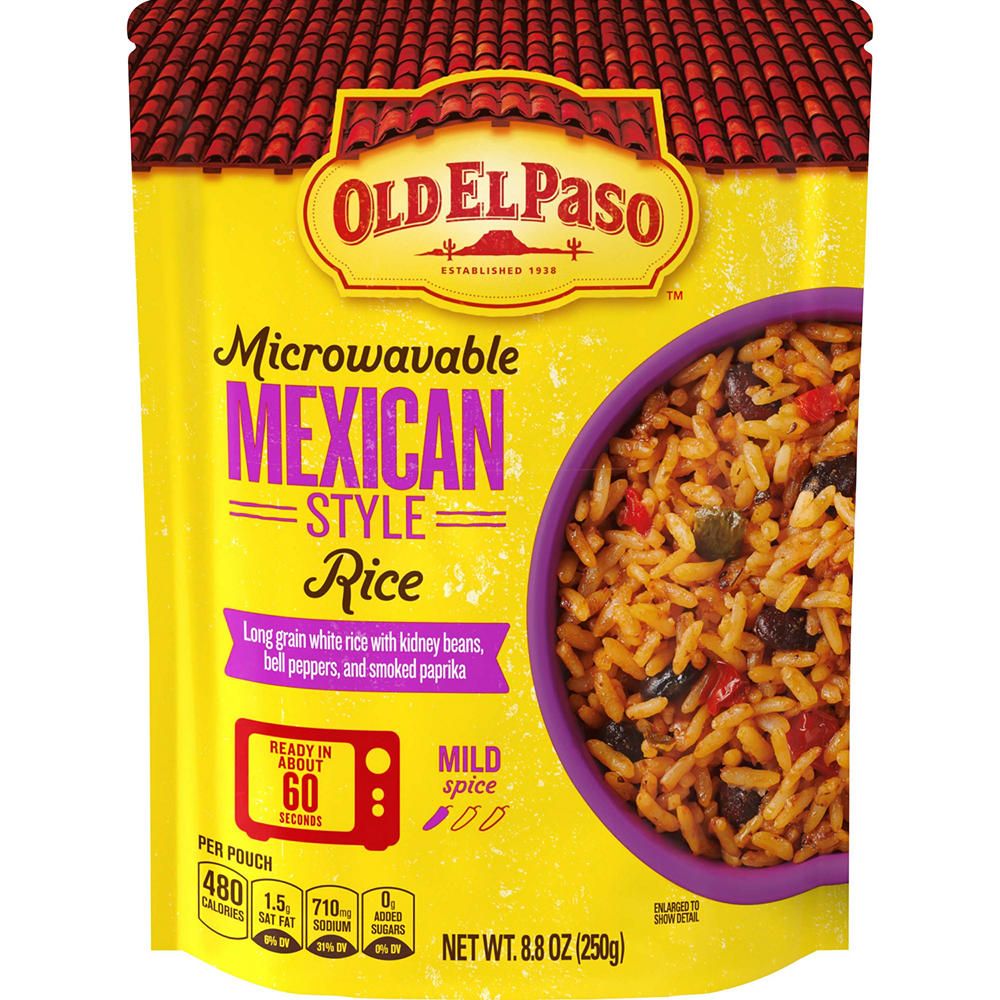 Old El Paso Microwavable Mexican Style Rice Pouch, 8.8 oz