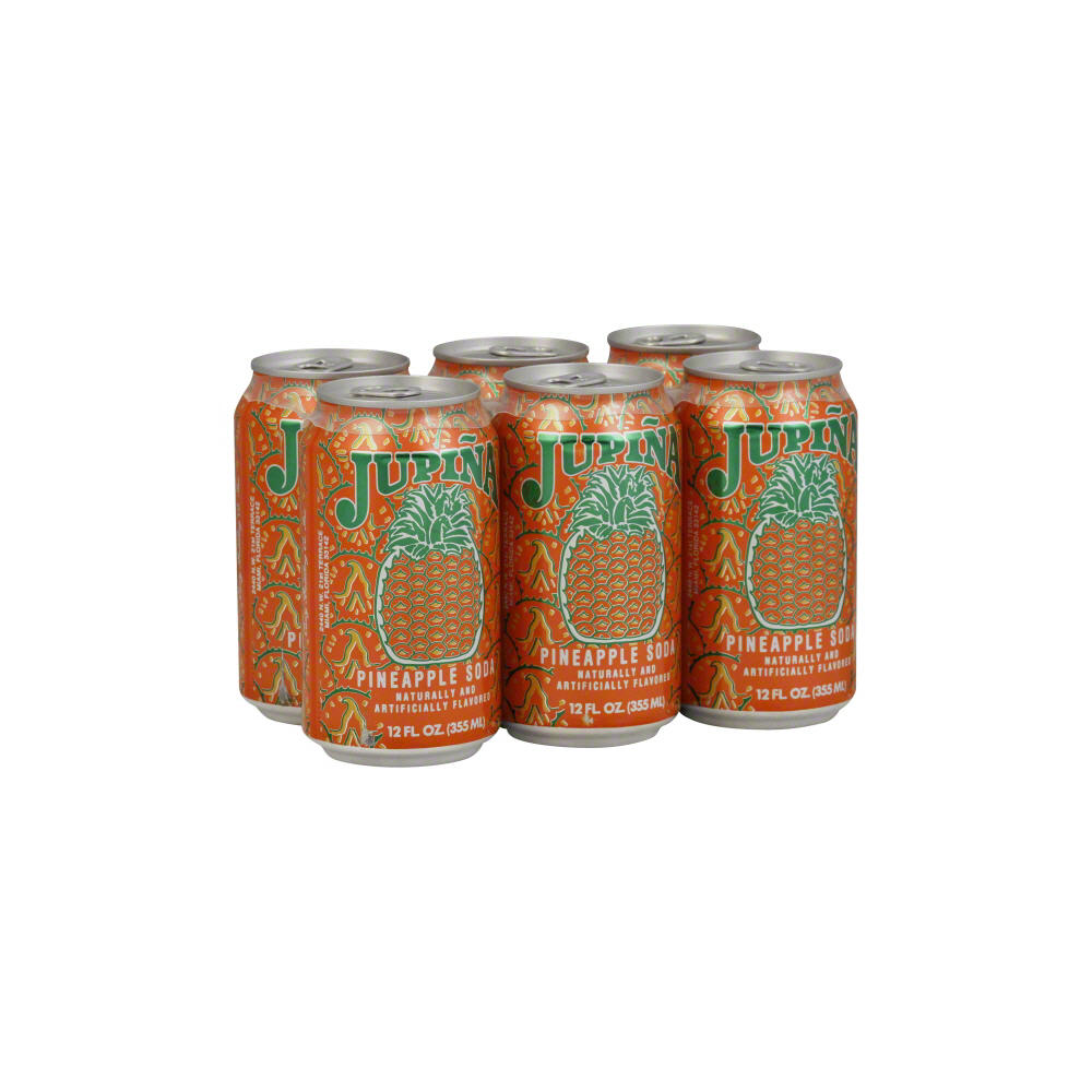 Jupina Pineapple Soda 6 pk Cans, 12 oz