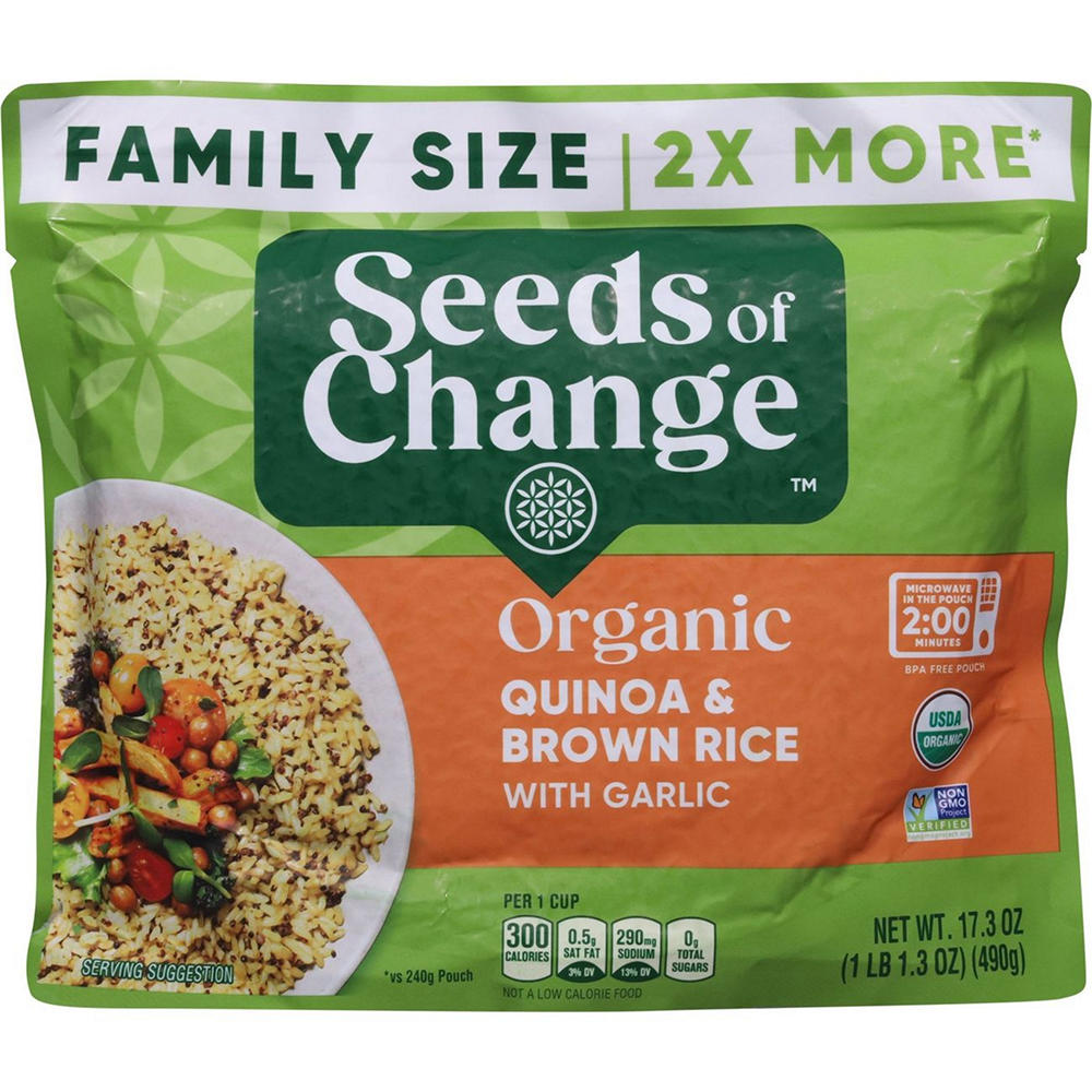 Seeds of Change Organic Quinoa & Brown Rice with Garlic, 17.3 oz