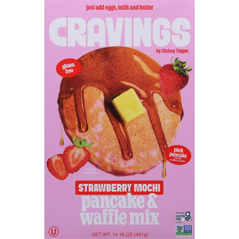 Cravings Strawberry Mochi Pancake & Waffle Mix, 14.16 oz