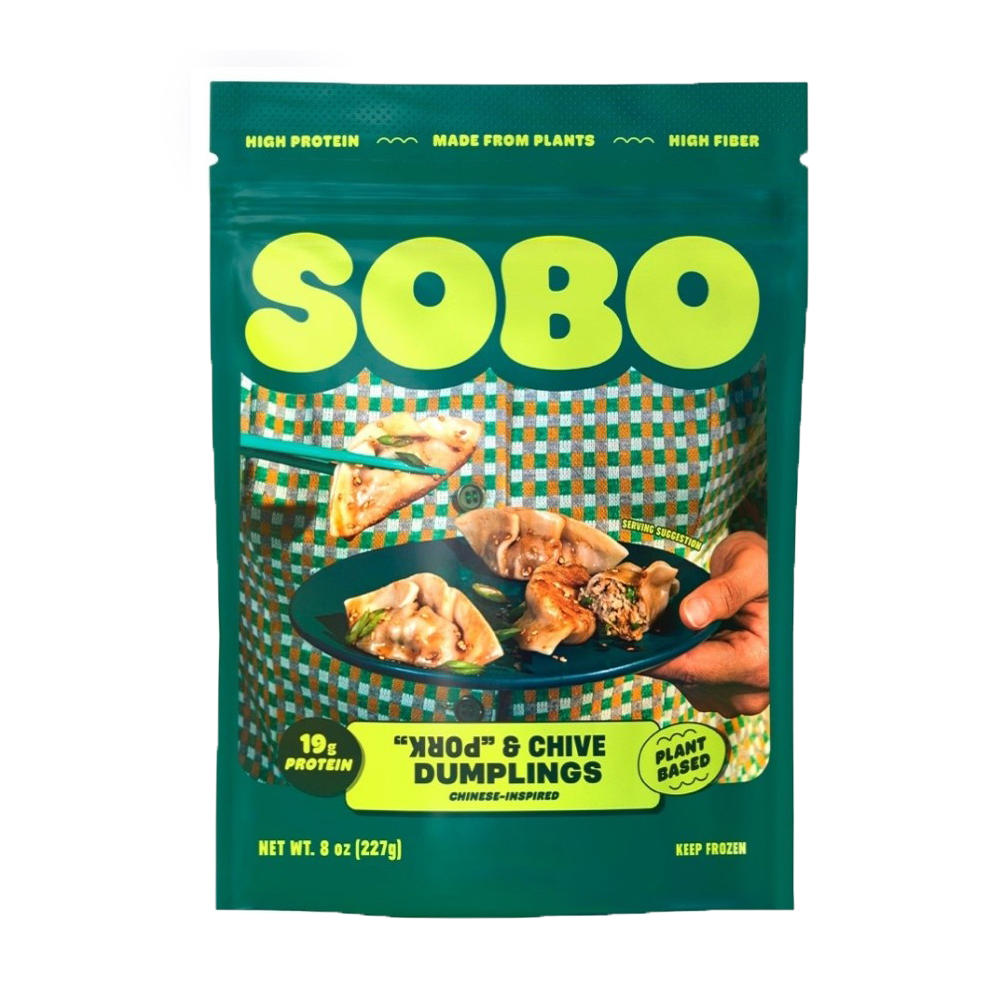 Sobo Plant Based "Pork" & Chive Dumplings, 8 oz
