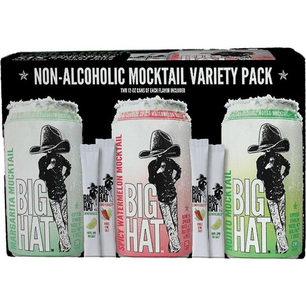 Big Hat Non Alcoholic Mocktail Variety 6 pk Cans, 12 oz