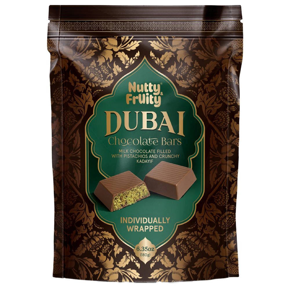 Nutty & Fruity Dubai Chocolate Bars, 6.35 oz