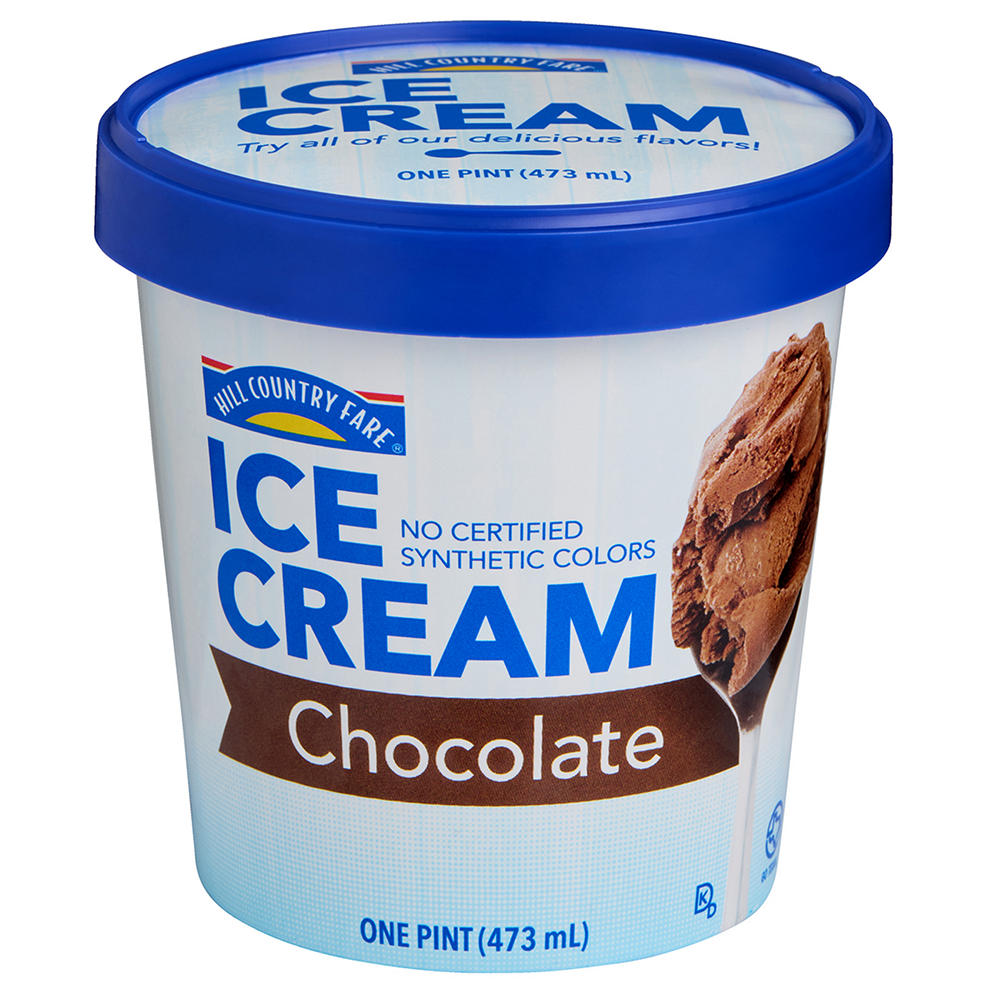 Hill Country Fare Chocolate Ice Cream, 1 pt