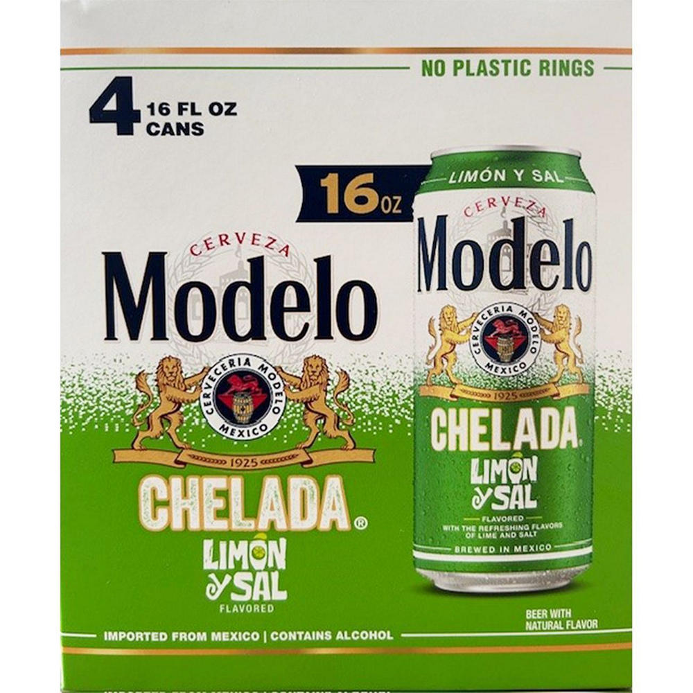 Modelo Chelada Limon Y Sal 4 pk Cans, 16 oz