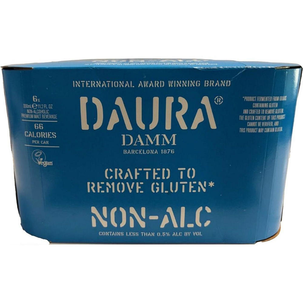 Daura Damm Non Alcoholic Beer 6 pk Cans, 12 oz