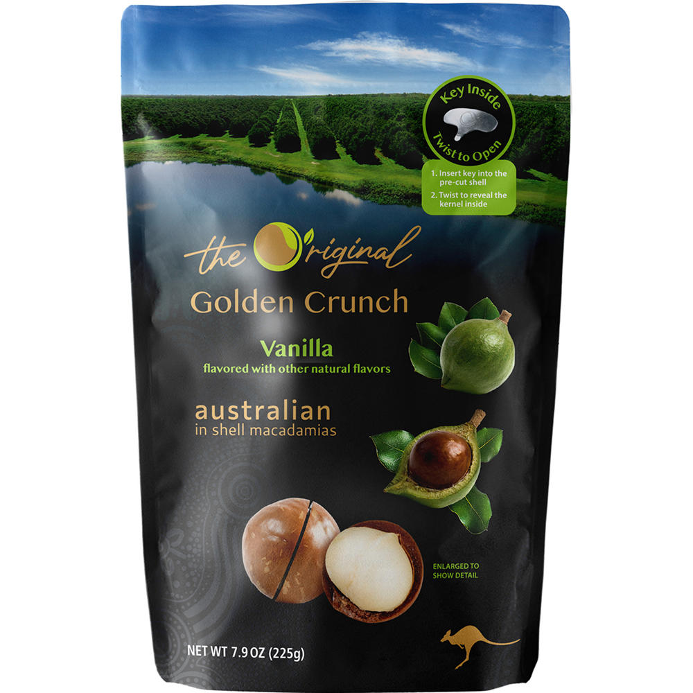 Golden Crunch Vanilla Macadamias, 7.9 oz
