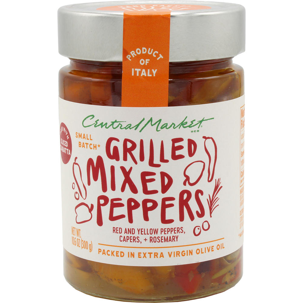 Central Market Grilled Mixed Peppers, 10.6 oz
