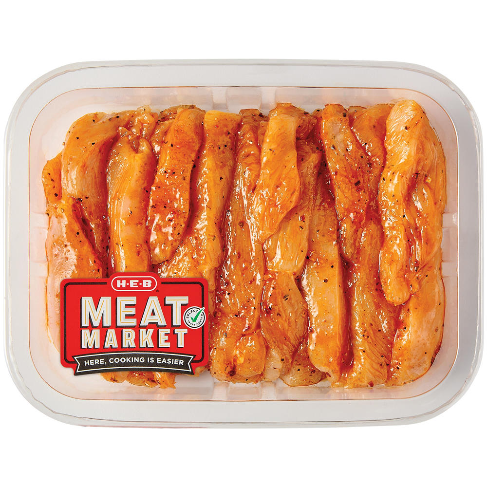 H-E-B Meat Market Sweet Chili Chicken Stir Fry, Avg. 1.0 lb