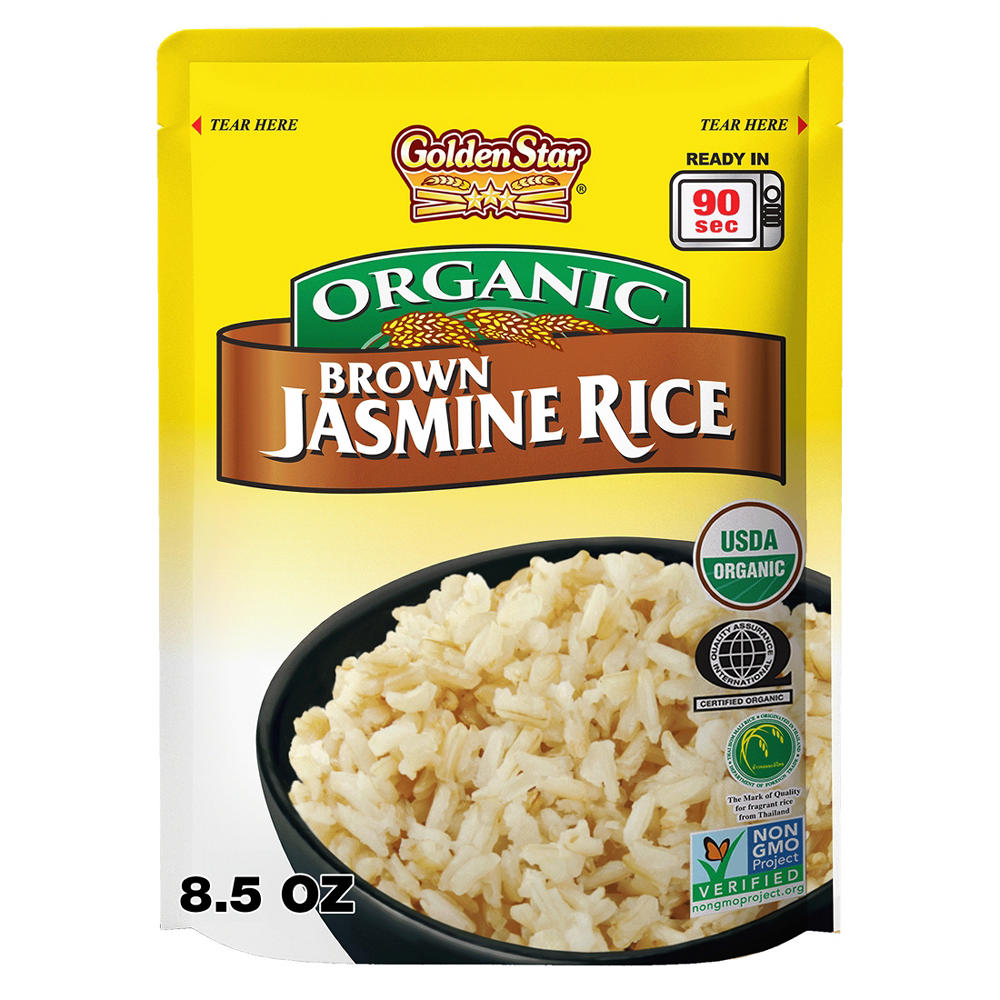 Golden Star Organic Brown Jasmine Rice, 8.5 oz