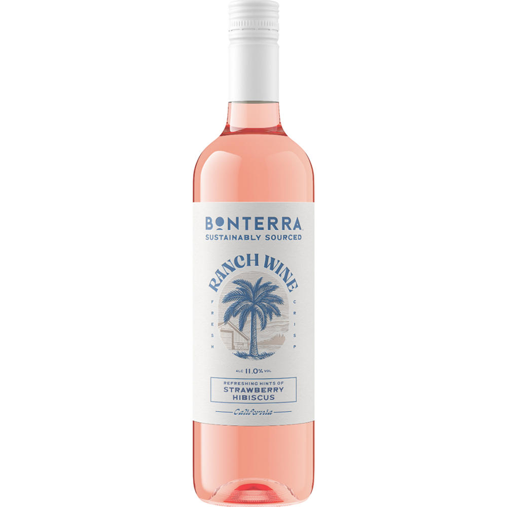 Bonterra Ranch Wine Strawberry Hibiscus California Wine, 750 mL