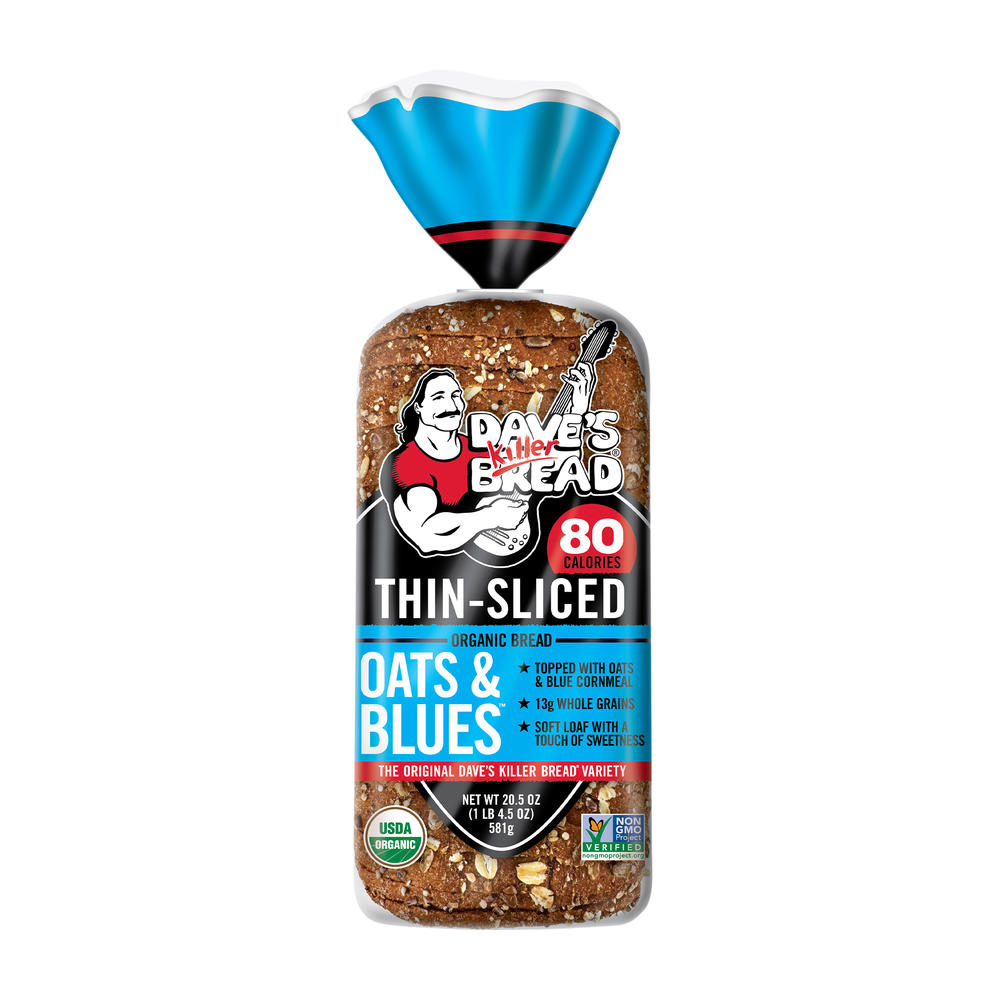 Dave's Killer Bread Organic Oats & Blues Thin Sliced Bread, 20.5 oz