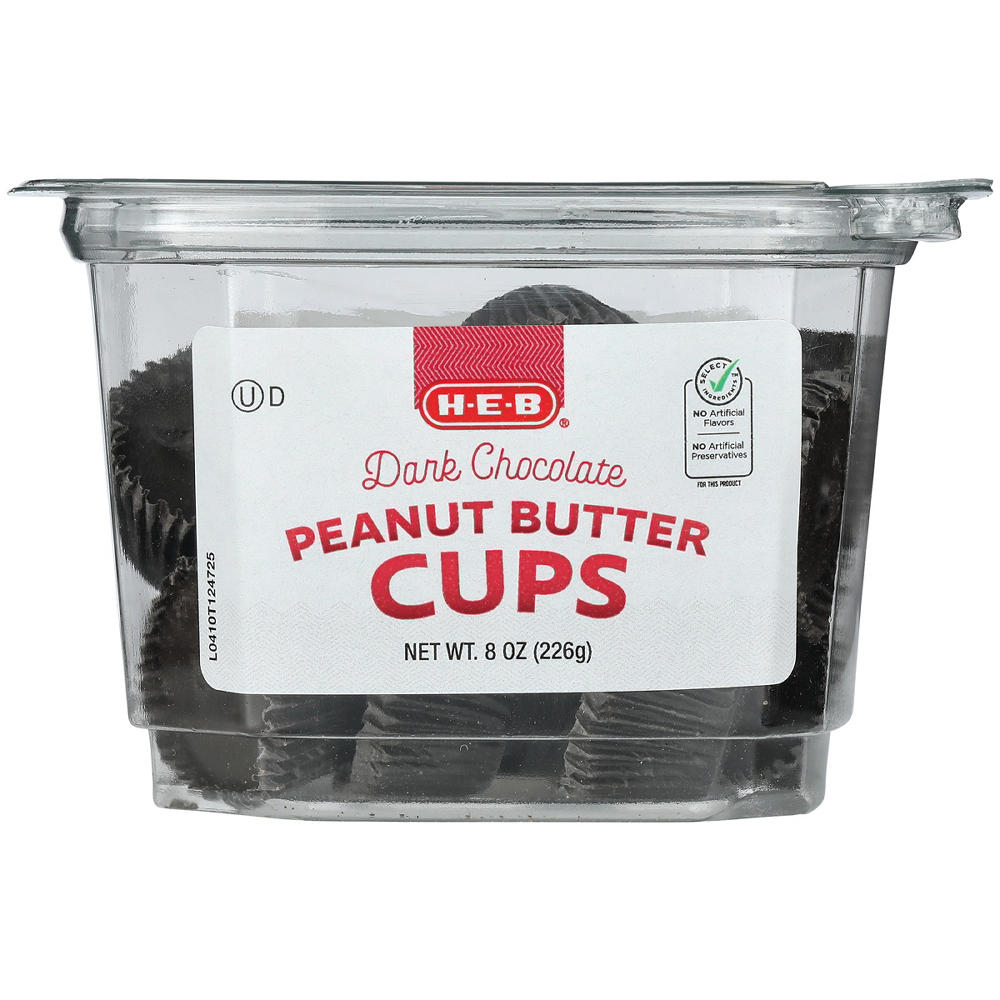 H-E-B Dark Chocolate Peanut Butter Cups, 8 oz
