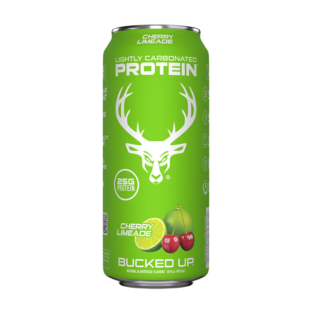 Bucked Up Lightly Carbonated 25g Protein Drink - Cherry Limeade, 16 oz