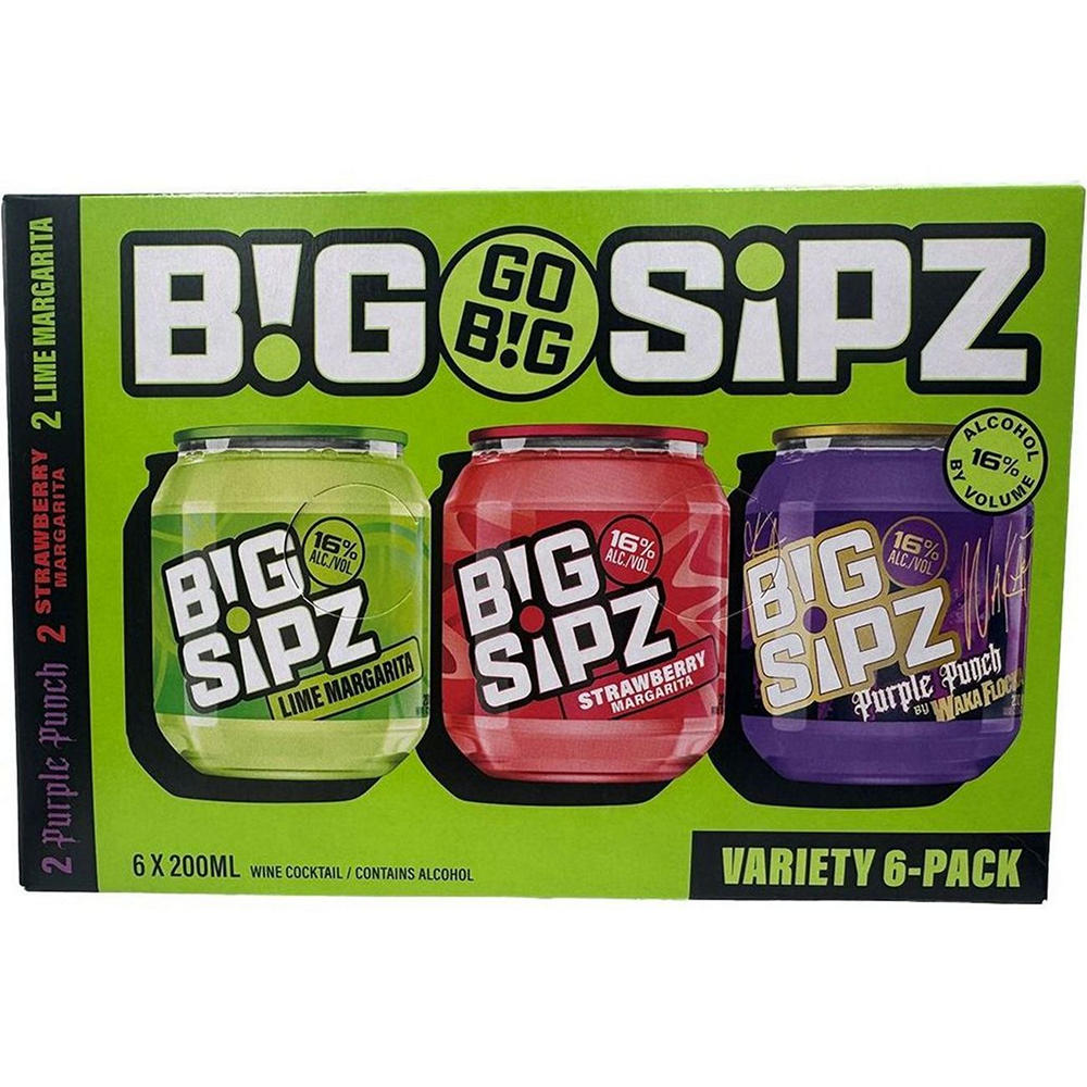Big Sipz Variety 6 pk Cans, 200 mL