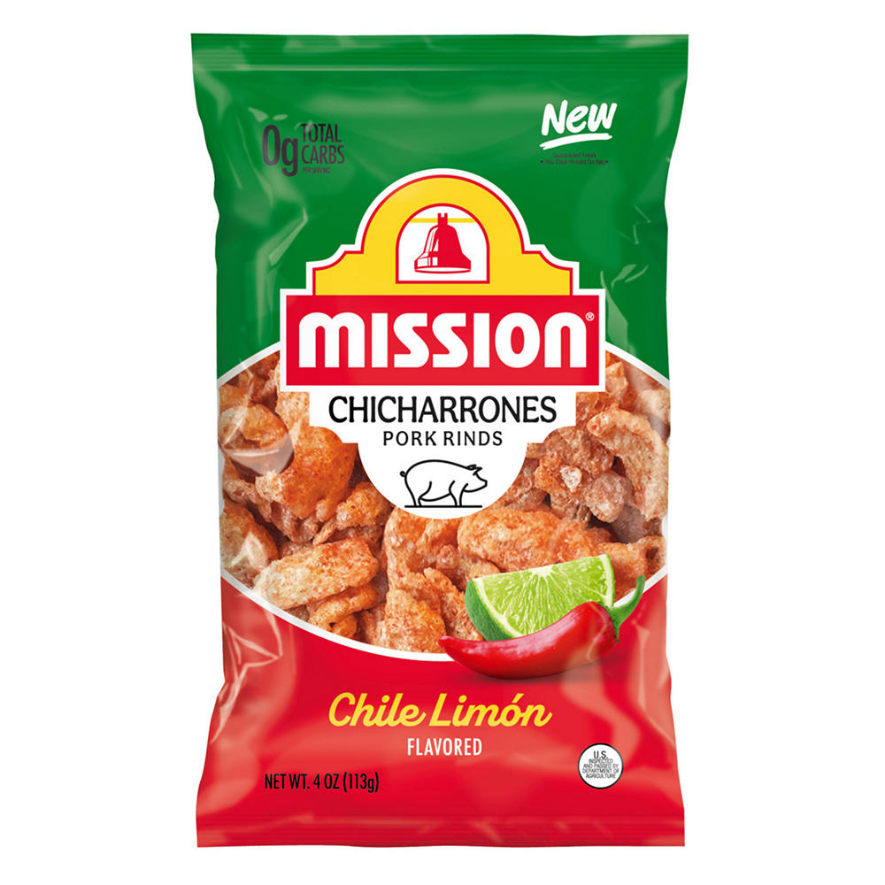 Mission Chicharrones Chile Limon Pork Skins, 4 oz