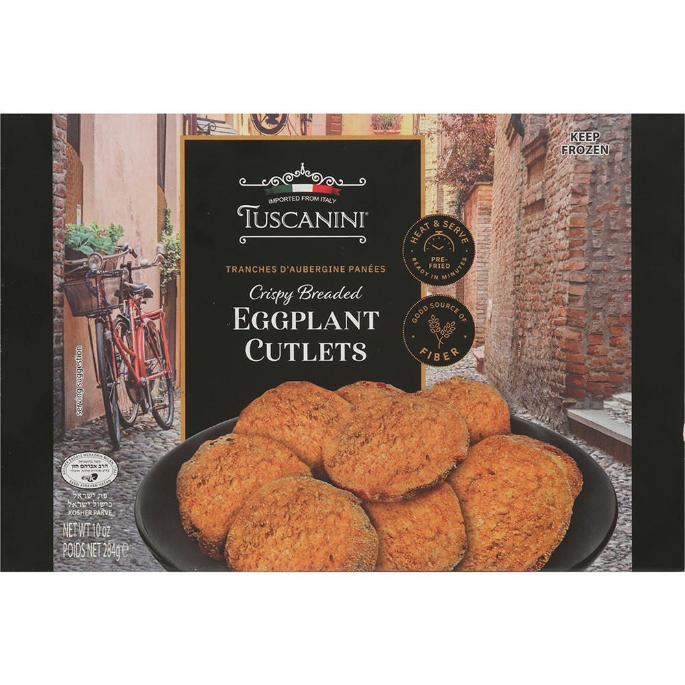 Tuscanini Kosher Breaded Eggplant Cutlets, 10 oz