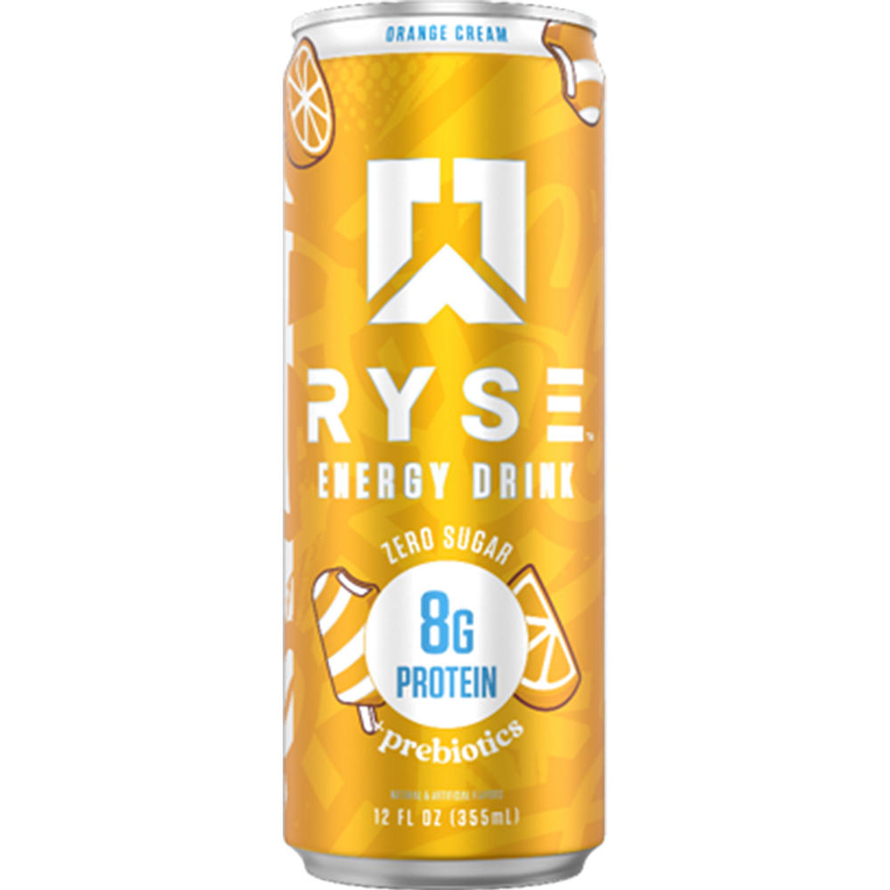 Ryse Zero Sugar 8g Protein Energy Drink - Orange Cream, 12 oz