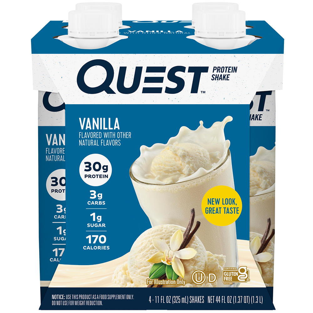 Quest 30g Protein Shakes 4pk - Vanilla, 11 oz
